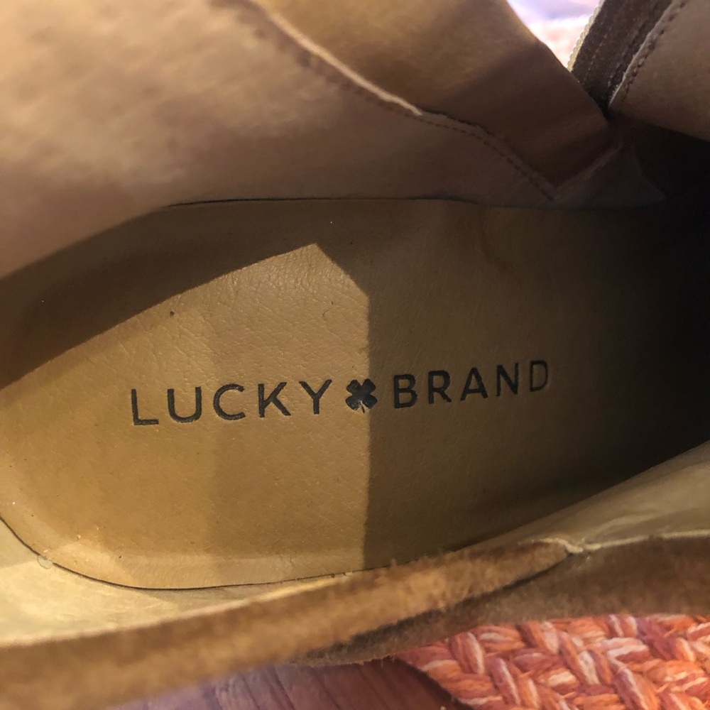 Lucky Brand Tan Suede Ankle Boots - Picture 10 of 11